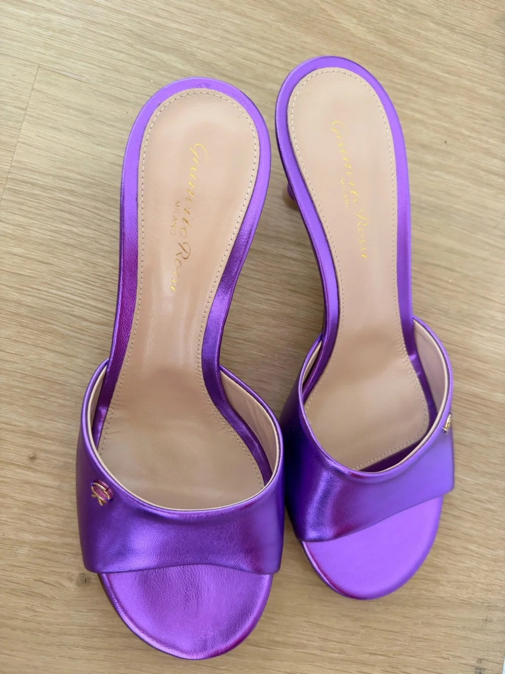 NIB ✨ Gianvito Rossi Ascent Mule 55 Napa Silk Orchid Purple Heels Size 38.5 $795